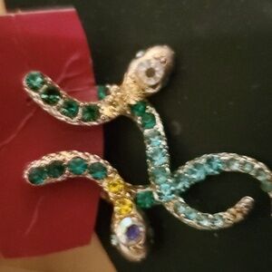 Goldtone Snake Earrings NWOT